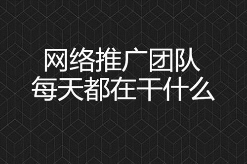 網絡推廣團隊每天都在干什么？