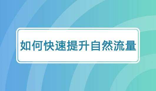 如何打造自然流量與付費流量，如何快速提高自然流量？